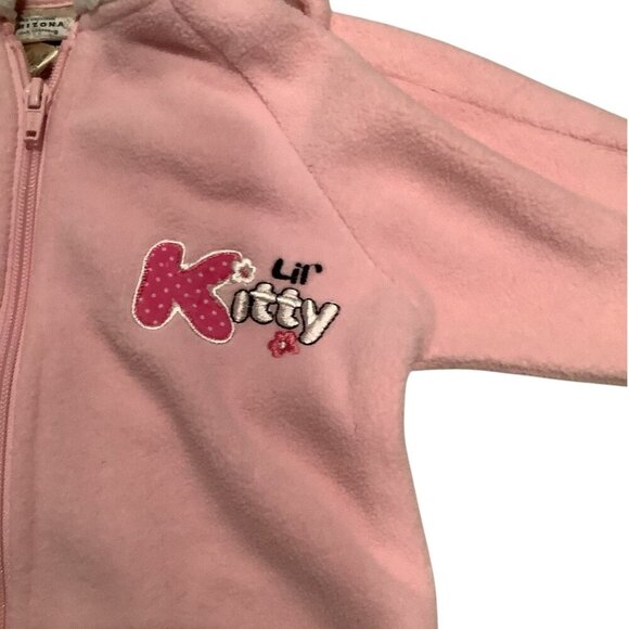 Arizona Jean Company Baby Girl Pink Lil Kitty Hooded Jumpsuit 3-6 Months - Picture 6 of 16